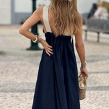 Ariana - Vestido maxi cruzado, respirável e confortável
