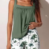 Tankini Tropical Impressão de Palmeira