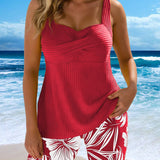 Marta - Tankini com calção de banho estampado