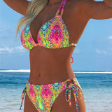 Biquíni Halter Colorido