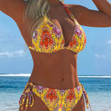 Biquíni Halter Colorido