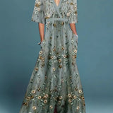 Rute - Vestido maxi floral elegante