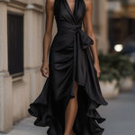 Zelari | Dramatisch Elegantes Maxikleid mit Hohem Schlitz 11