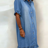 Iris - Vestido confortável estilo ganga