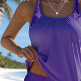 Joana - Tankini com estampa e abertura lateral