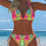 Biquíni Halter Colorido