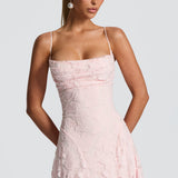 Virginia - Vestido maxi com decote em cascata