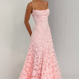 Virginia - Vestido maxi com decote em cascata