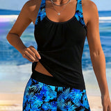Tankini Top Sem Mangas Corte Quadrado