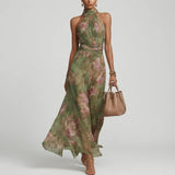 Milene - Vestido Midi com Decote Halter