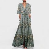 Rute - Vestido maxi floral elegante