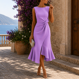 Mirela | Damen Midi Kleid Mit Weiter Form Für Hochzeit
